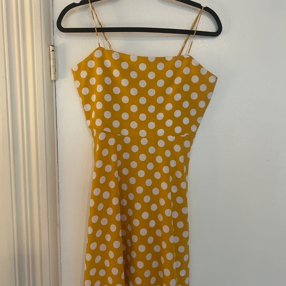 Volcom Yellow Polka Dot Dress - Picture 4 of 4